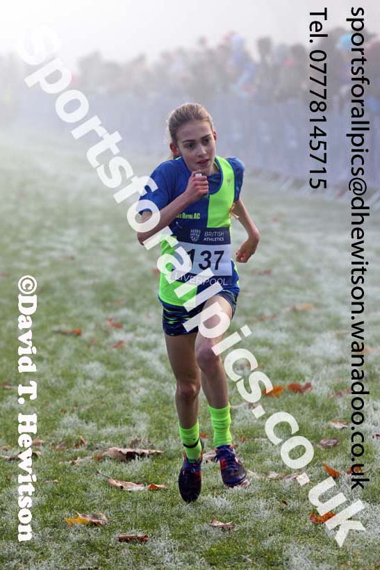 Girls under-13s, European Cross Country Trials, Sefton Park, Liverpool. Photo: David T. Hewitson/Sports for All Pics